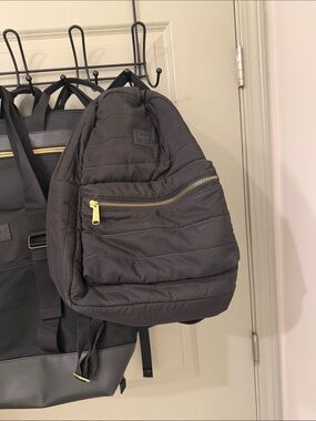 Herschel Supply Company Quilted Puffer Backpack in Black with Gold Zipper